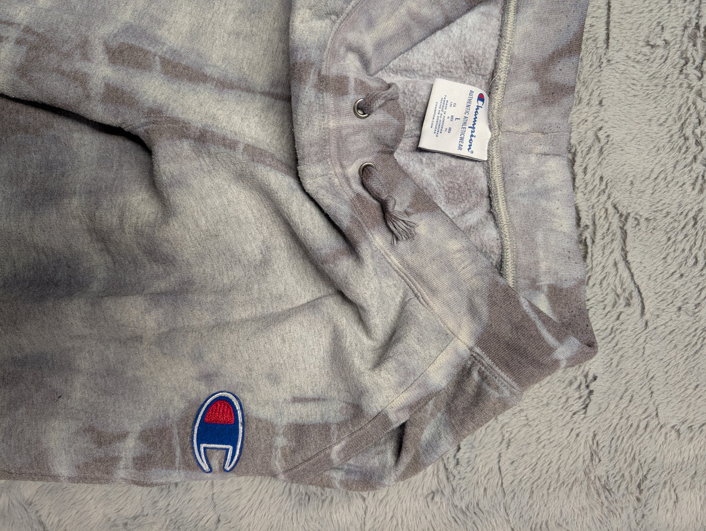 Champion Gray to Black Single Color Tie-Dyed Sweatpants