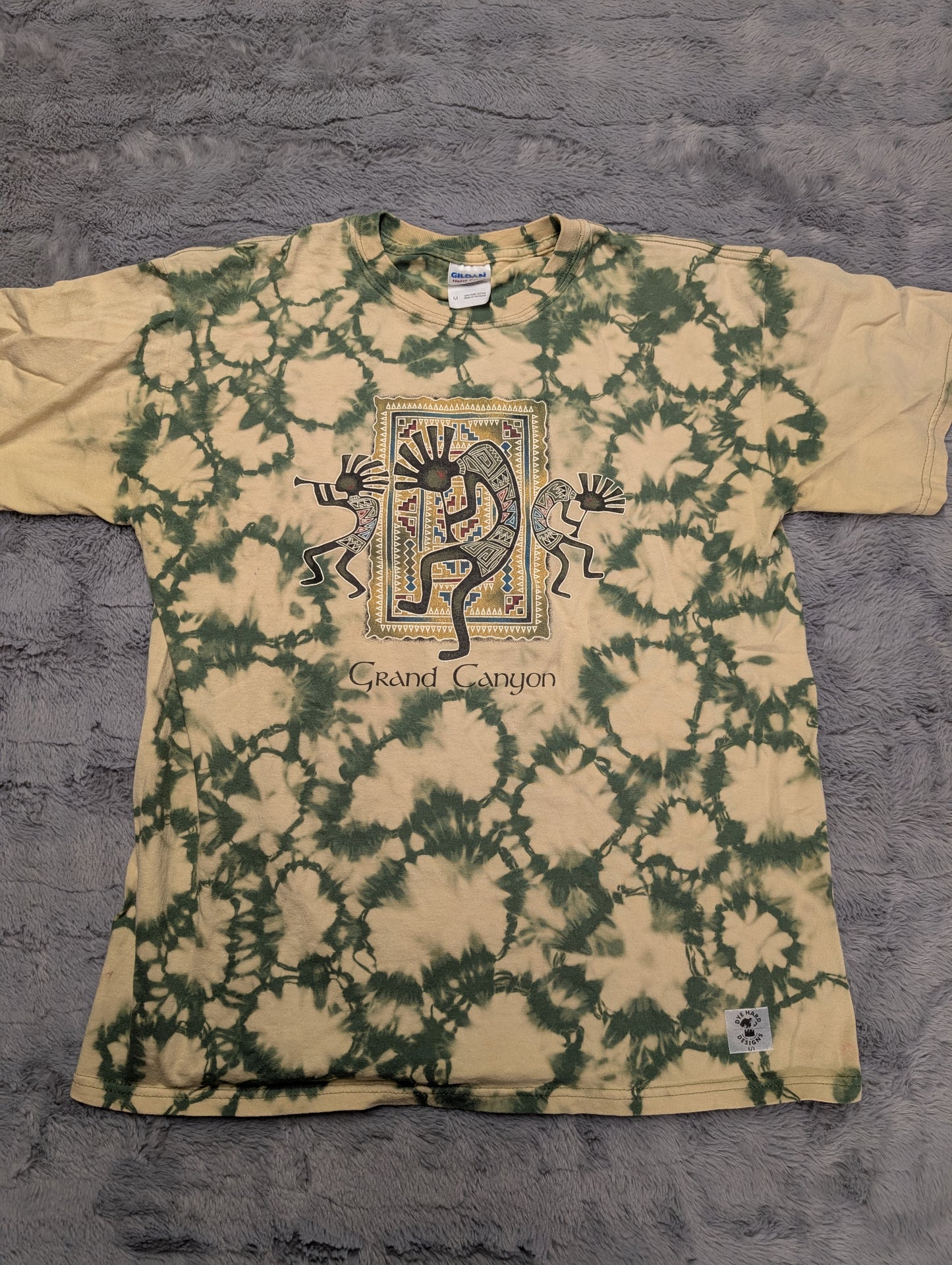 Arizona Grand Canyon Kokopelli Reverse Tie-Dye T-Shirt