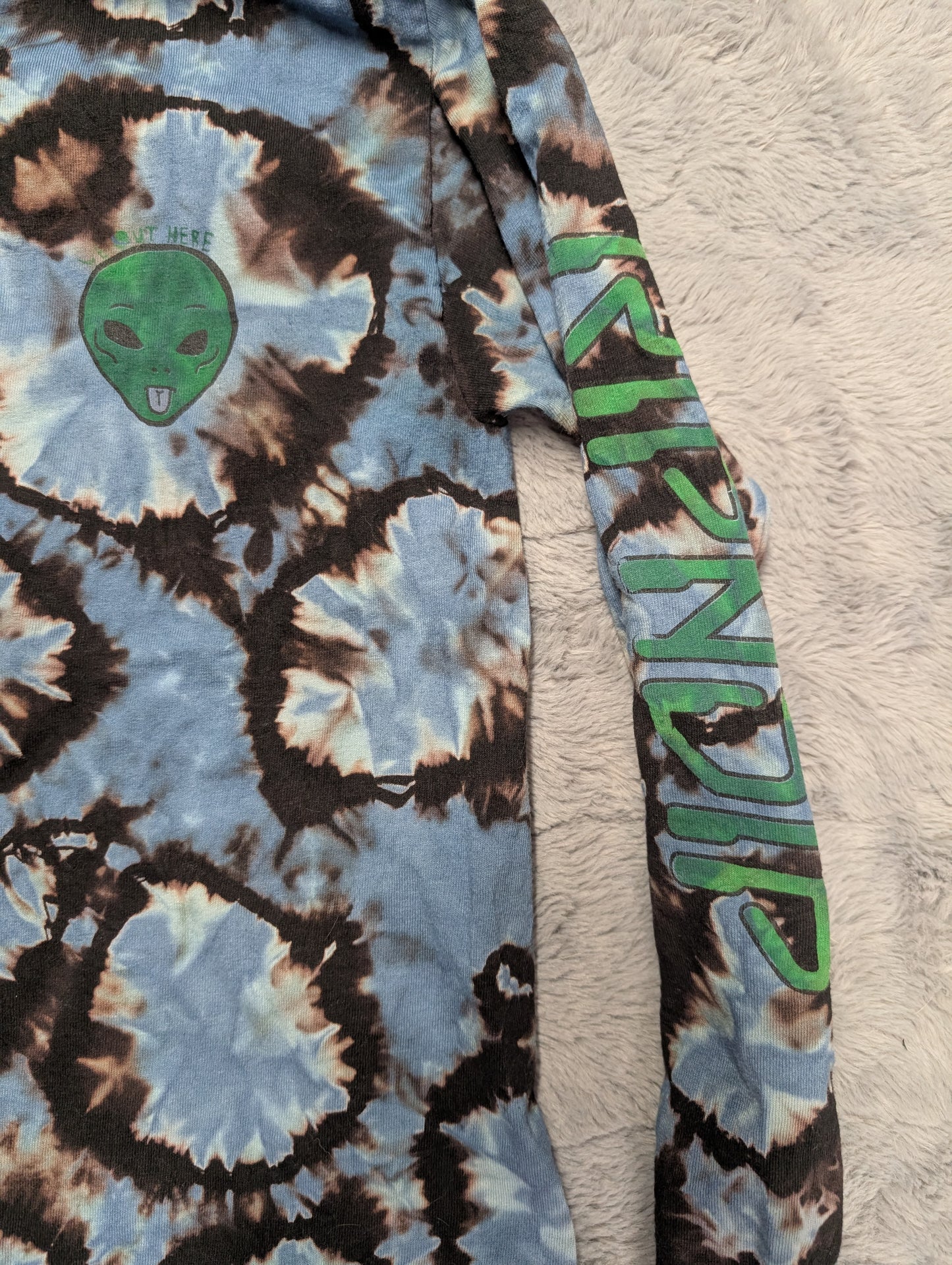 Ripndip "We Out Here" Reverse Double Tie-Dyed Long Sleeve T-Shirt