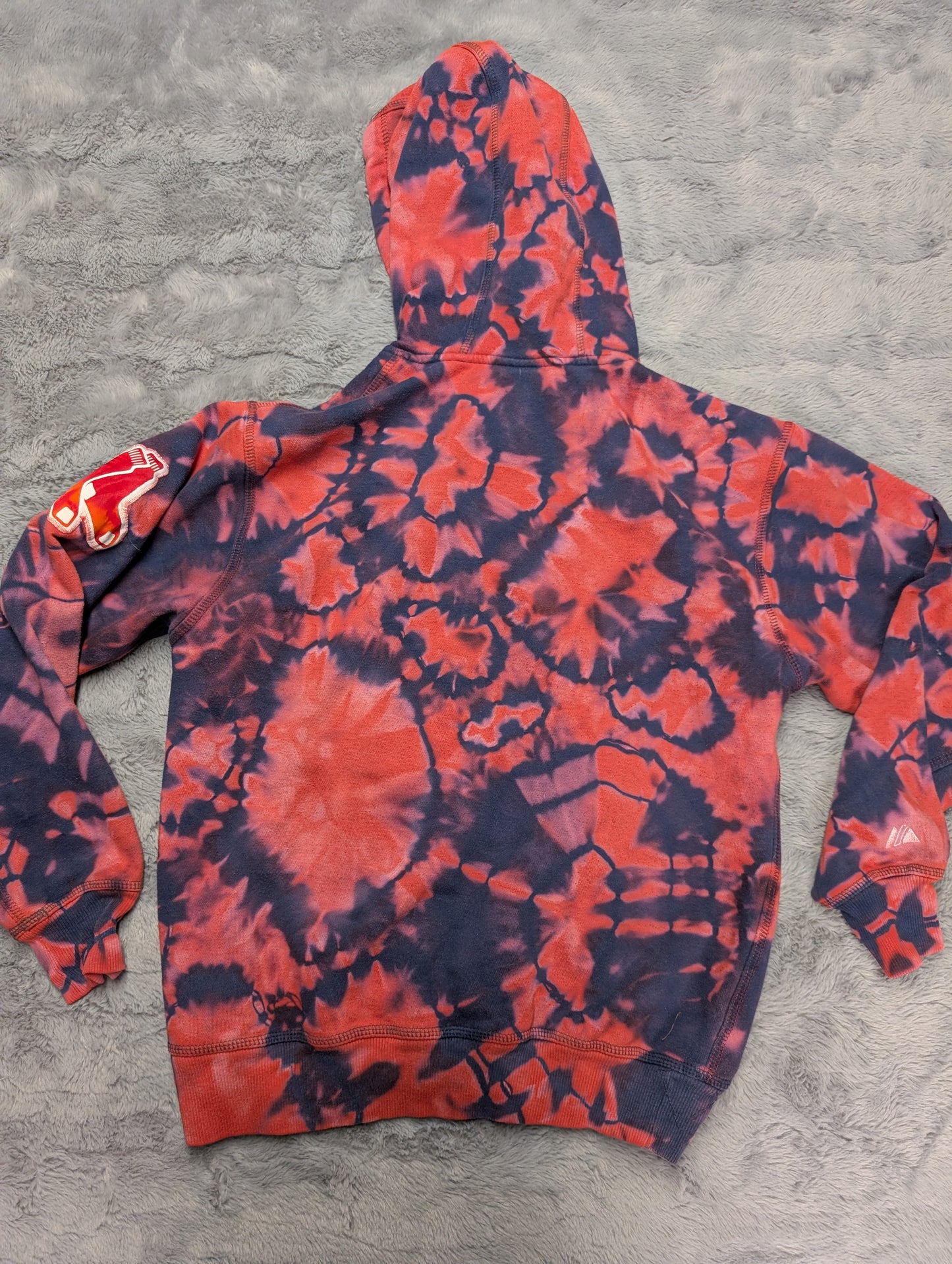 Red Sox Double Reverse Tie-Dyed Hoodie Sweatshirt