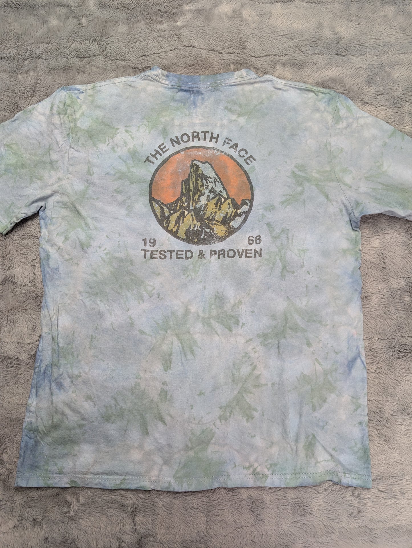 North Face Pastel Tie Dye "1966 Tested and Proven" Mountain T-Shirt