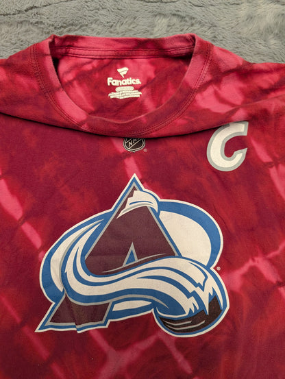 Avalanche Landeskog #92 Reverse Tie-Dye T-Shirt