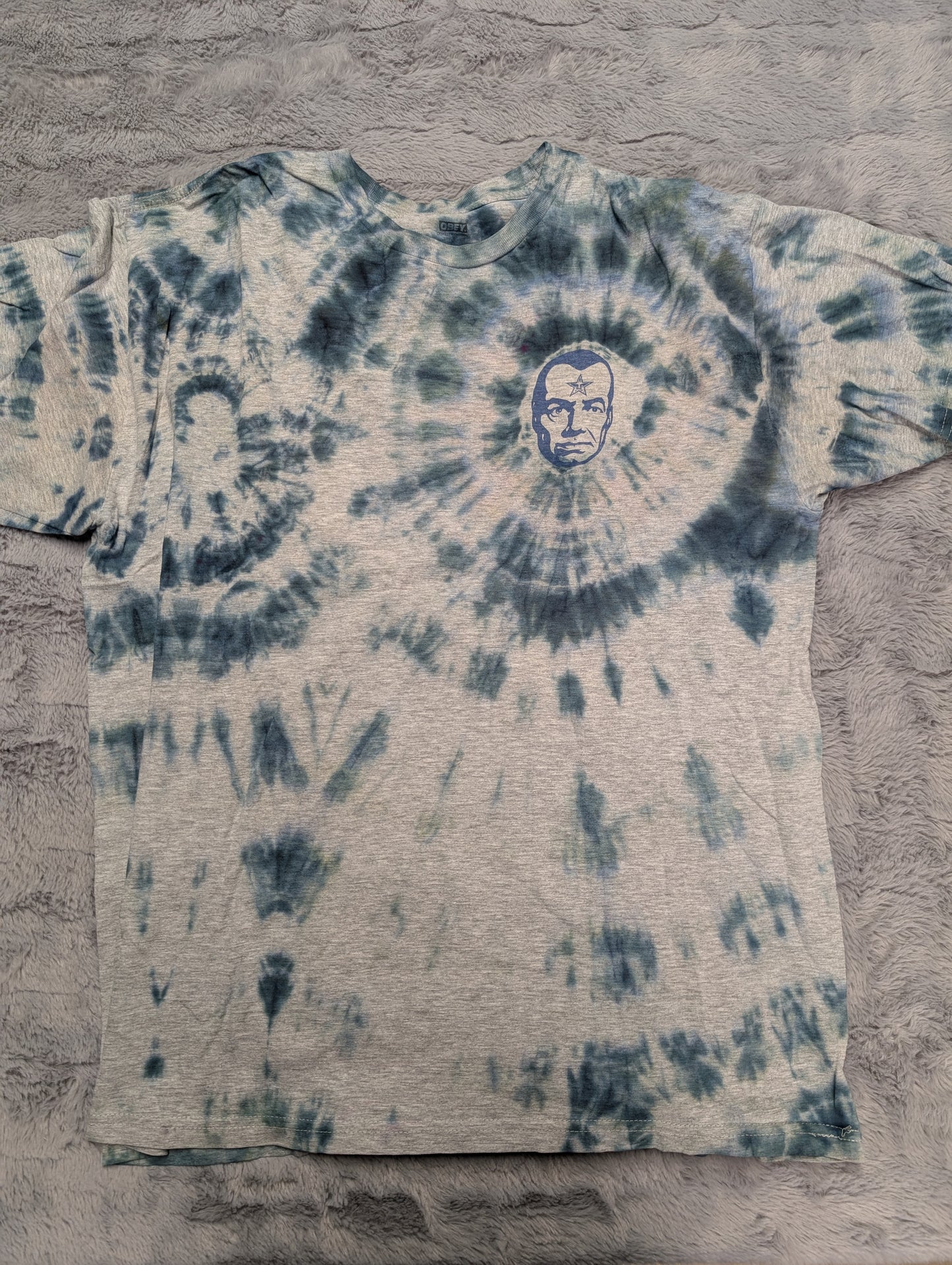 Obey is Watching You Monochromatic Tie-Dye T-Shirt