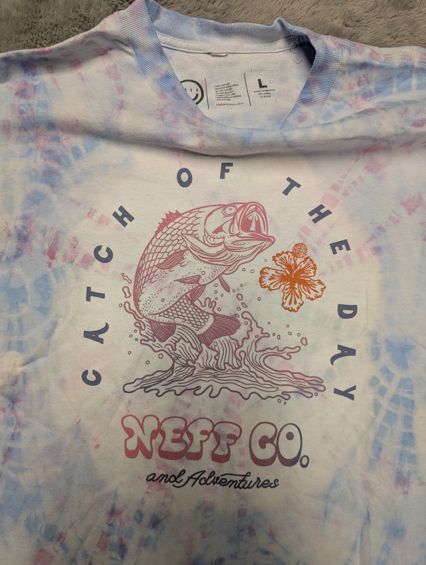 Neff Co. Catch of the Day and Adventures Pastel Tie-Dye T-Shirt