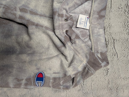 Champion Gray to Black Single Color Tie-Dyed Sweatpants