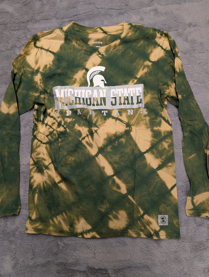 Michigan State Spartans Reverse Tie-Dye Long Sleeve T-Shirt