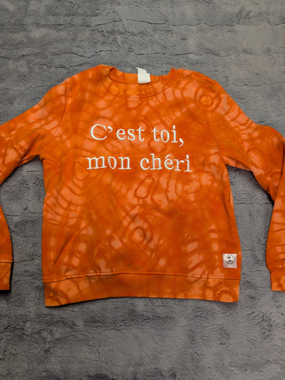 C'est Toi, Mon Chéri Reverse Tie-Dye Crewneck Sweatshirt
