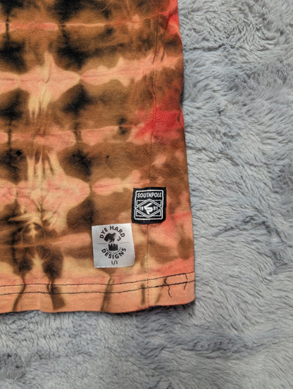 Southpole Vintage Skull and Crossbones Famous Worldwide Reverse Double Tie-Dyed Lightweight T-Shirt