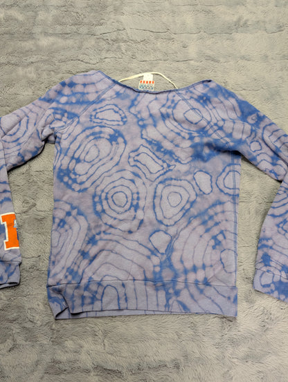 Denver Broncos "Junk Food" Reverse Tie-Dye Crewneck Sweatshirt