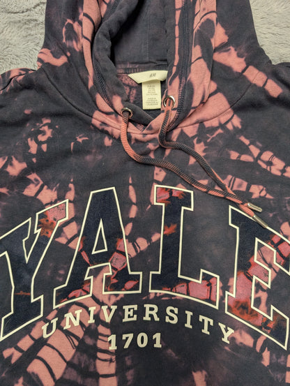 Yale University H&M Reverse Tie-Dye Hoodie Sweatshirt