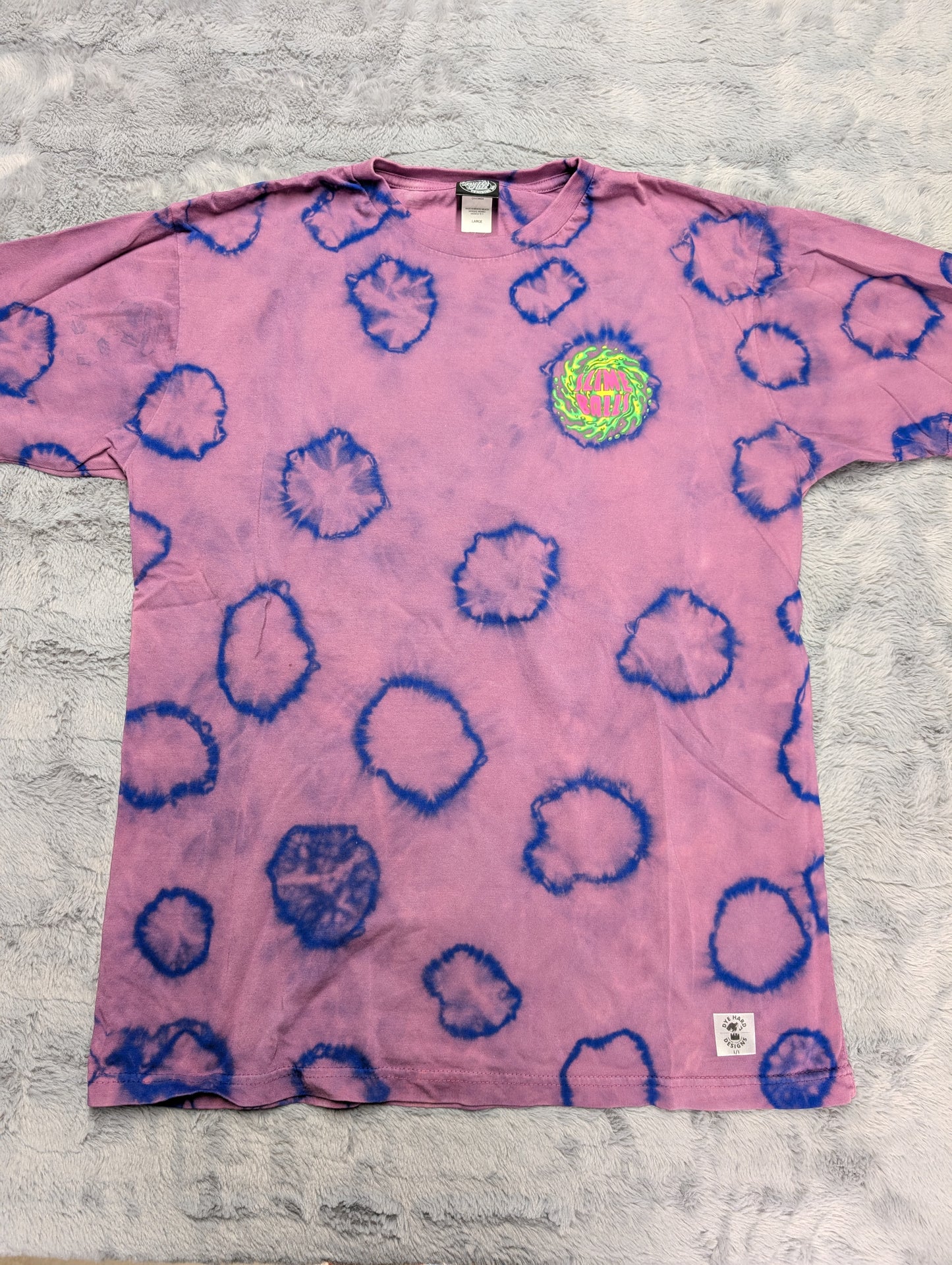 Santa Cruz Slime Balls "No Balls No Glory" Reverse Tie-Dye T-Shirt