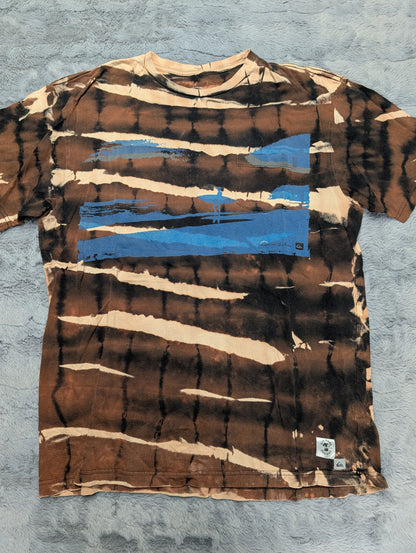 Quicksilver Surfing Reverse Tie-Dye Earth Tee