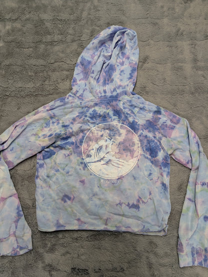 Roxy Lightweight Cropped Pastel Tie-Dye Sweatshirt Hoodie