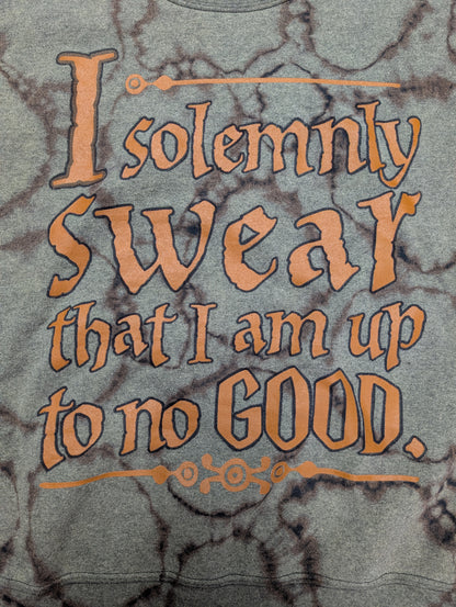 Harry Potter "I Solemnly Swear that I Am Up To No Good" Reverse Bleach Tie-Dye Crewneck Sweatshirt