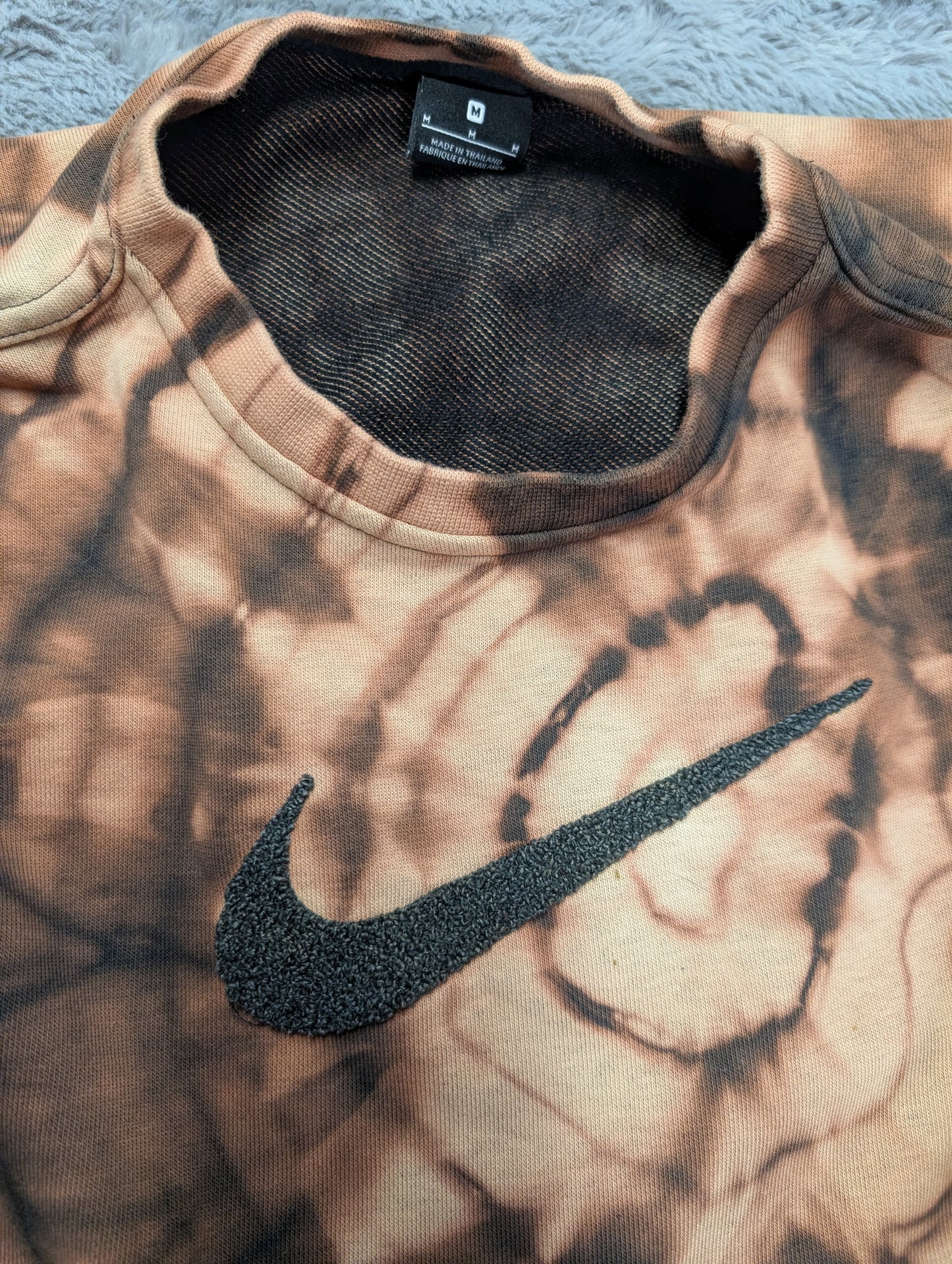 Nike Reverse Tie-Dye Cropped Training Crewneck Sweatshirt