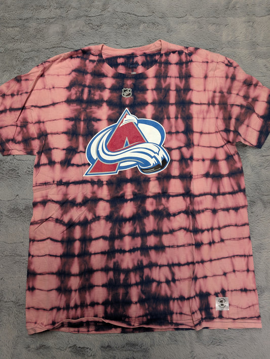 Colorado Avalanche #29 MacKinnon Reverse Tie-Dye T-Shirt