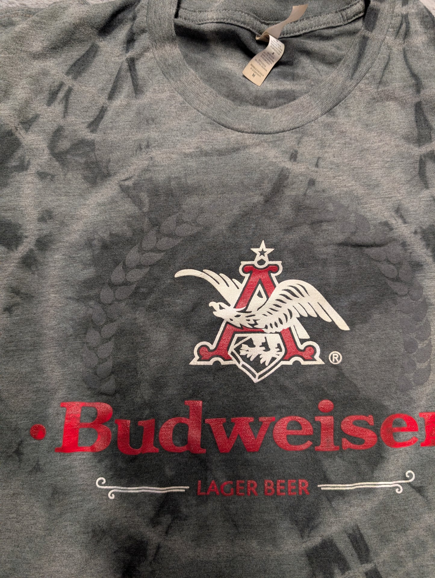 Anheuser Busch Budweiser Lager Beer Tie Dye T-Shirt