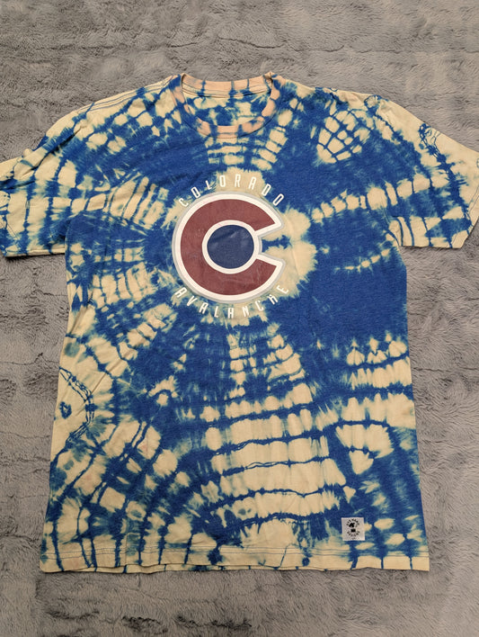 Colorado Avalanche NHL Hockey Reverse Tie-Dye T-Shirt