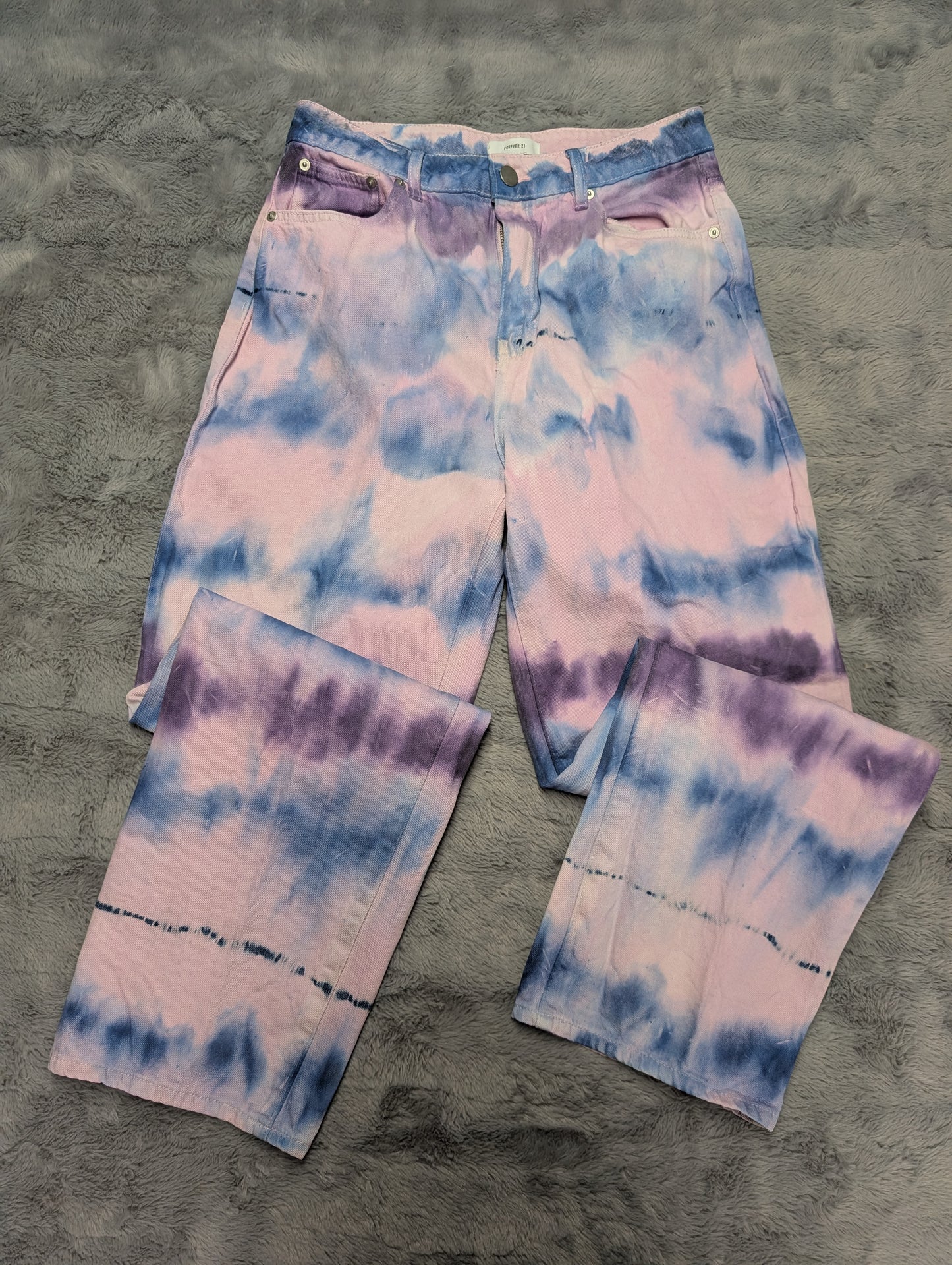 Forever 21 Pastel Color Tie-Dyed Denim