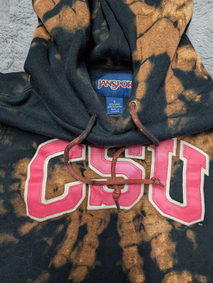 Colorado State University CSU Reverse Tie-Dye Hoodie Sweatshirt