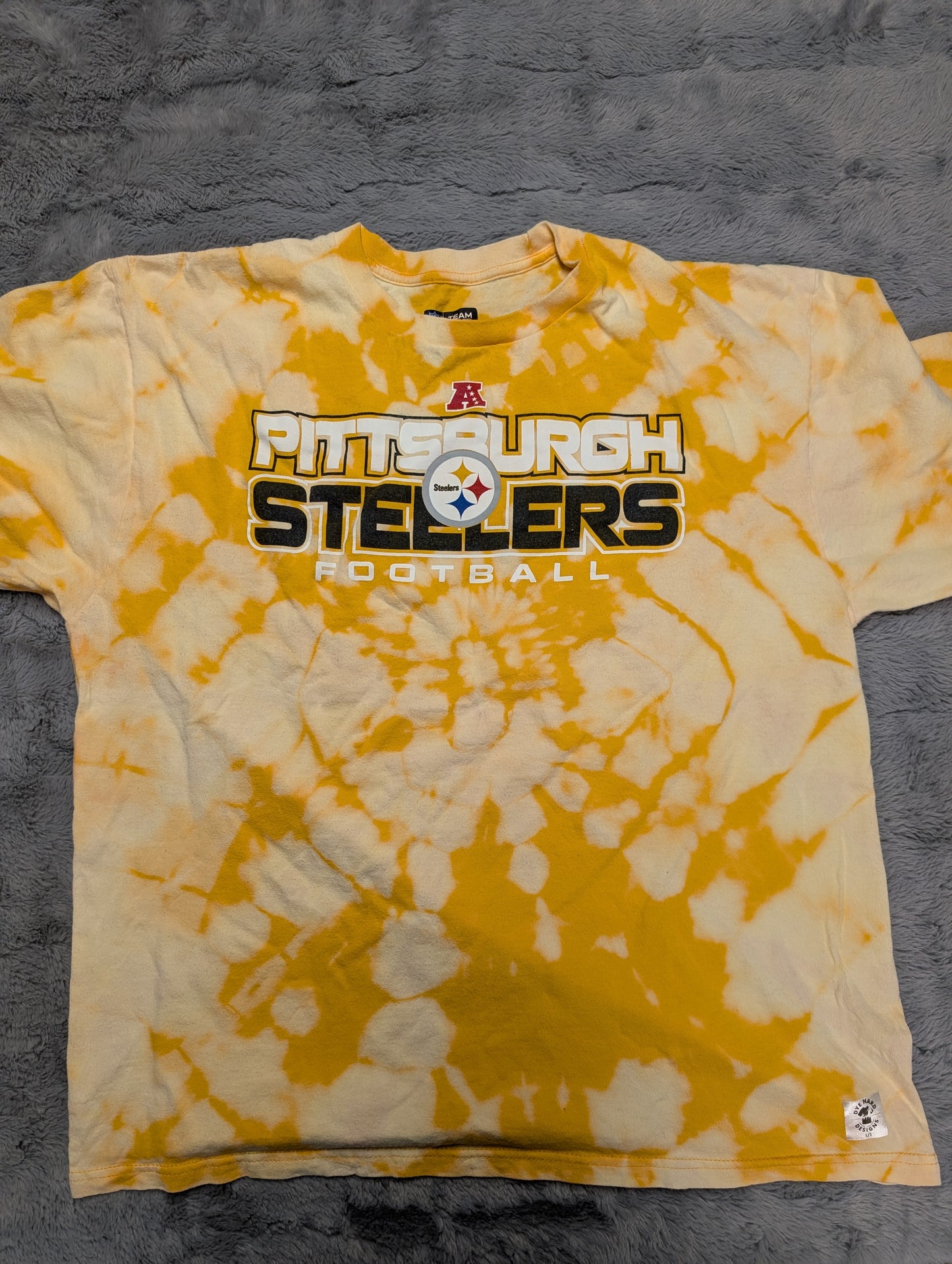 Pittsburgh Steelers NFL Football Reverse Tie-Dye T-Shirt