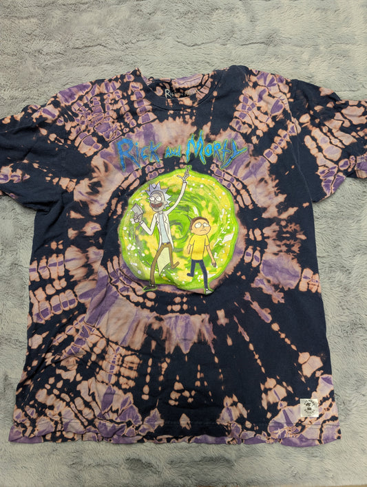 Rick and Morty Reverse Double Tie-Dyed T-Shirt