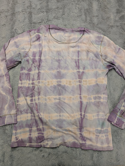 Quicksilver Vintage 2000s "Brainstormin'" Lightweight Tie-Dye Long Sleeve T-Shirt