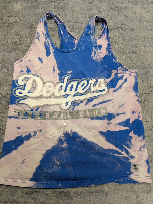 Los Angeles Dodgers Baseball Club MLB Reverse Tie-Dye Vintage Tanktop