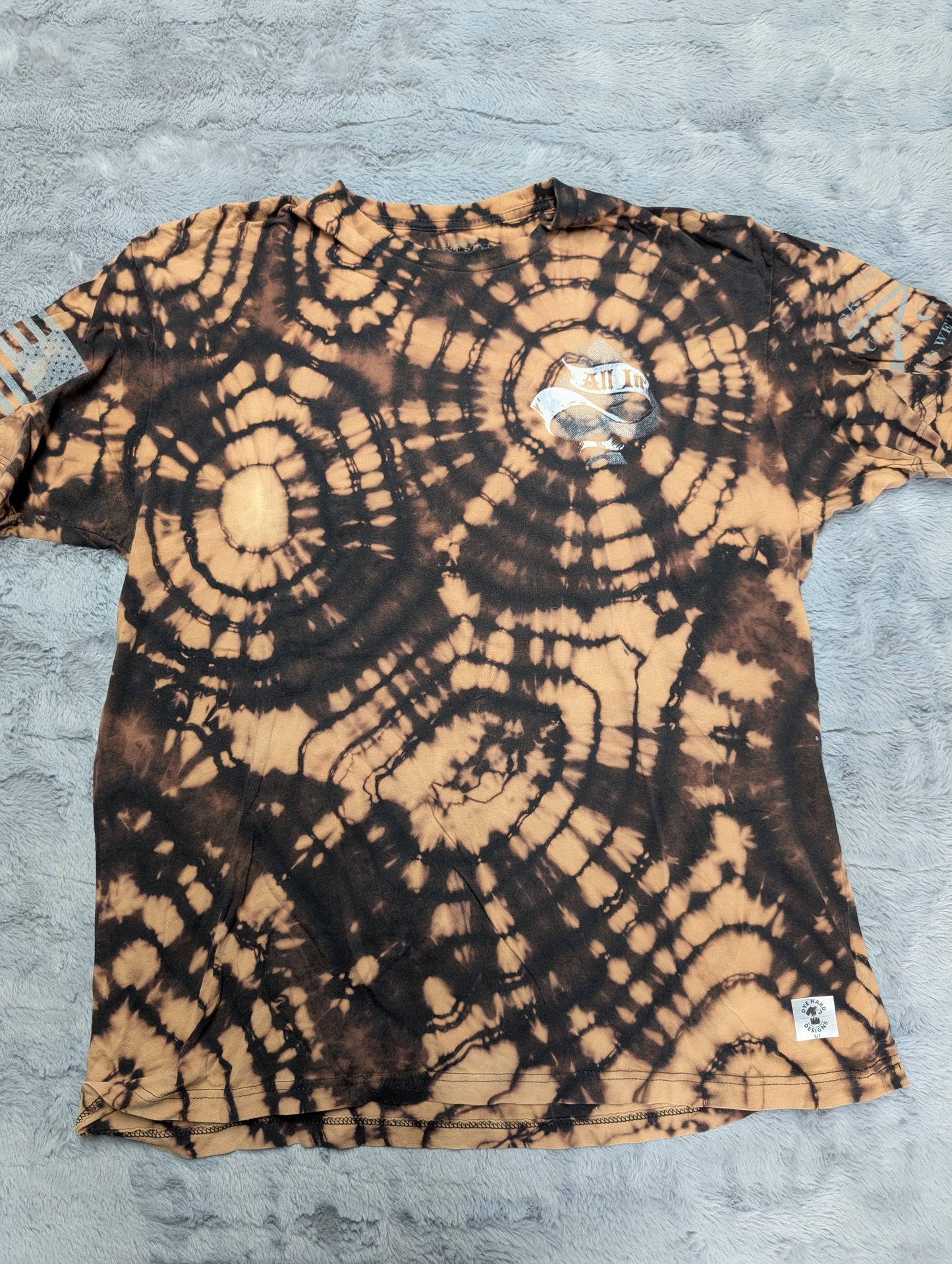 Grunt Style Dead Man's Hand "All In" Reverse Tie-Dye T-Shirt