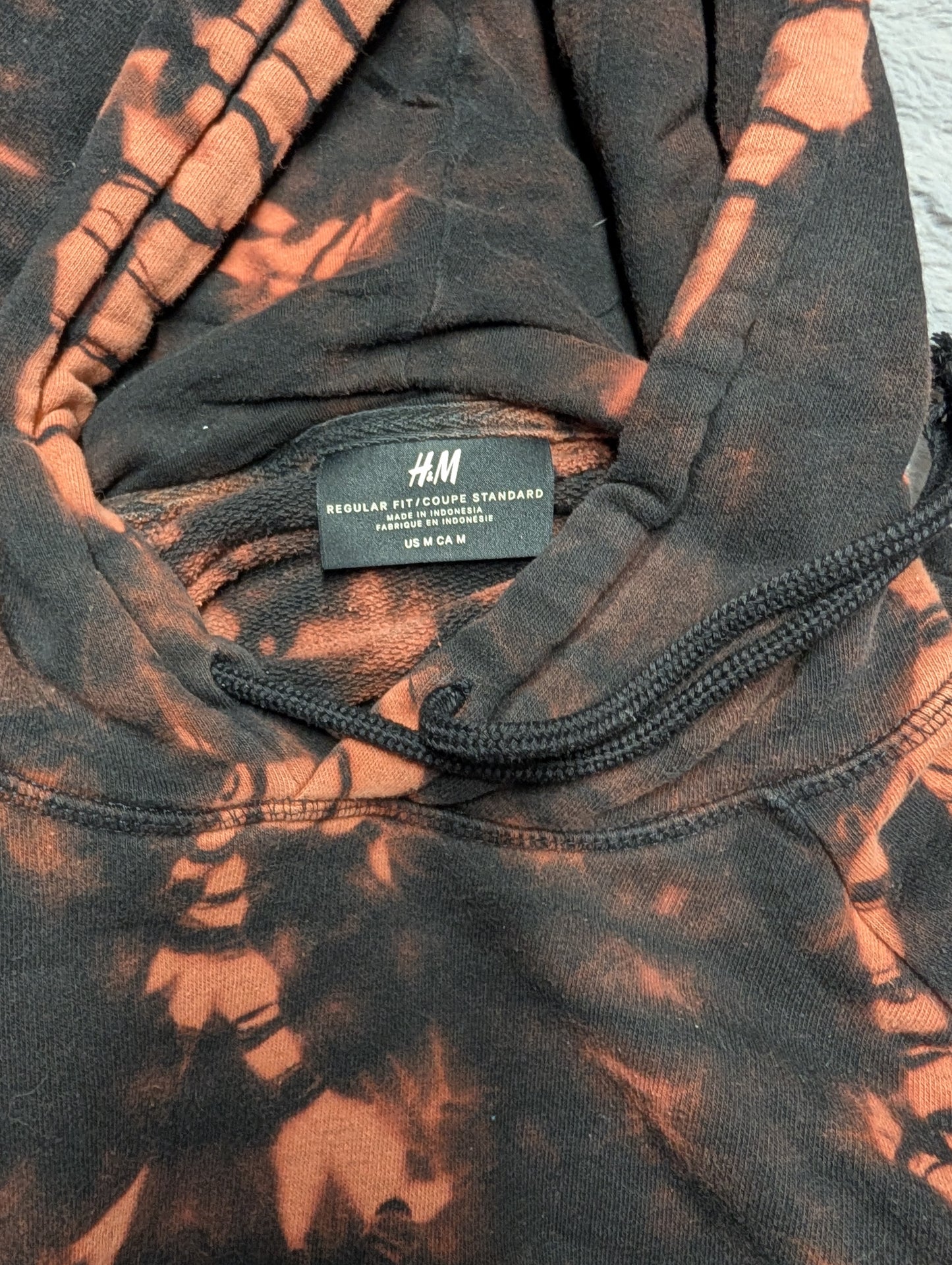 H&M Reverse Tie-Dye Hoodie Sweatshirt