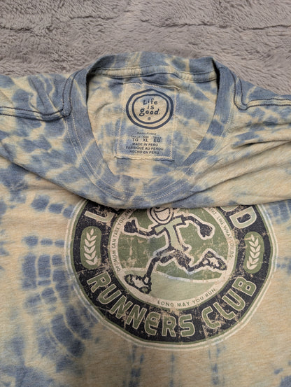 Life Is Good "Runner's Club" Tie-Dye T-Shirt