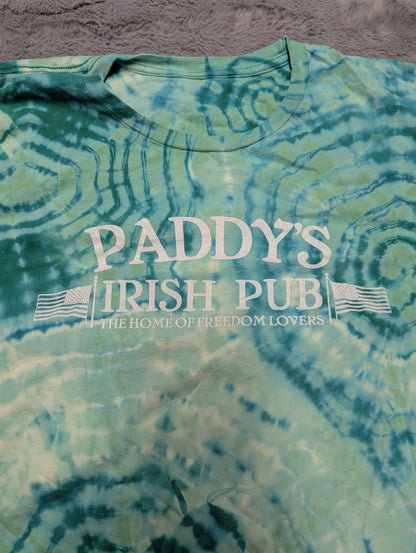 Barstools Sports Paddy's Irish Pub Home of Freedom Lovers Reverse Tie-Dye T-Shirt