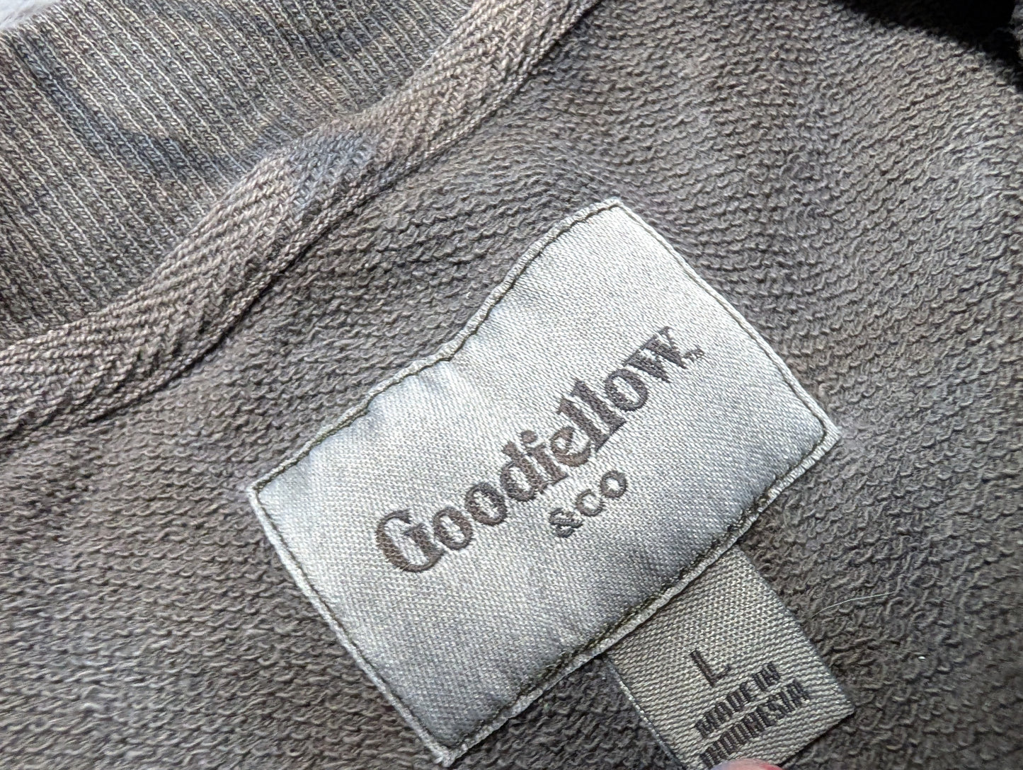 Goodfellow and Co. Reverse Tie-Dye Crewneck Sweatshirt with Sunset Mountain Design