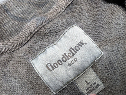 Goodfellow and Co. Reverse Tie-Dye Crewneck Sweatshirt with Sunset Mountain Design