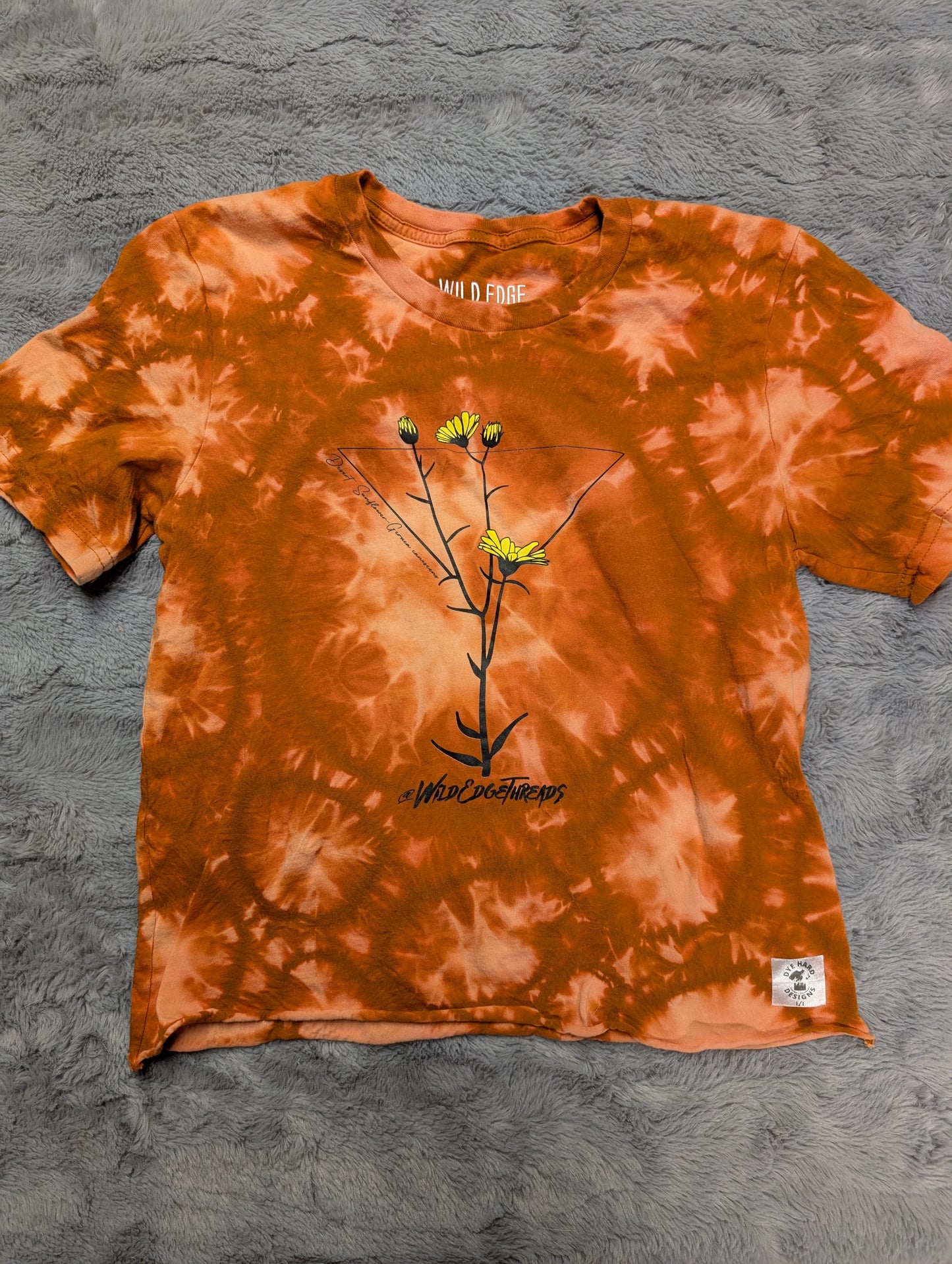 Desert Sunflower Wild Edge Threads Reverse Tie Dye Cropped T-shirt