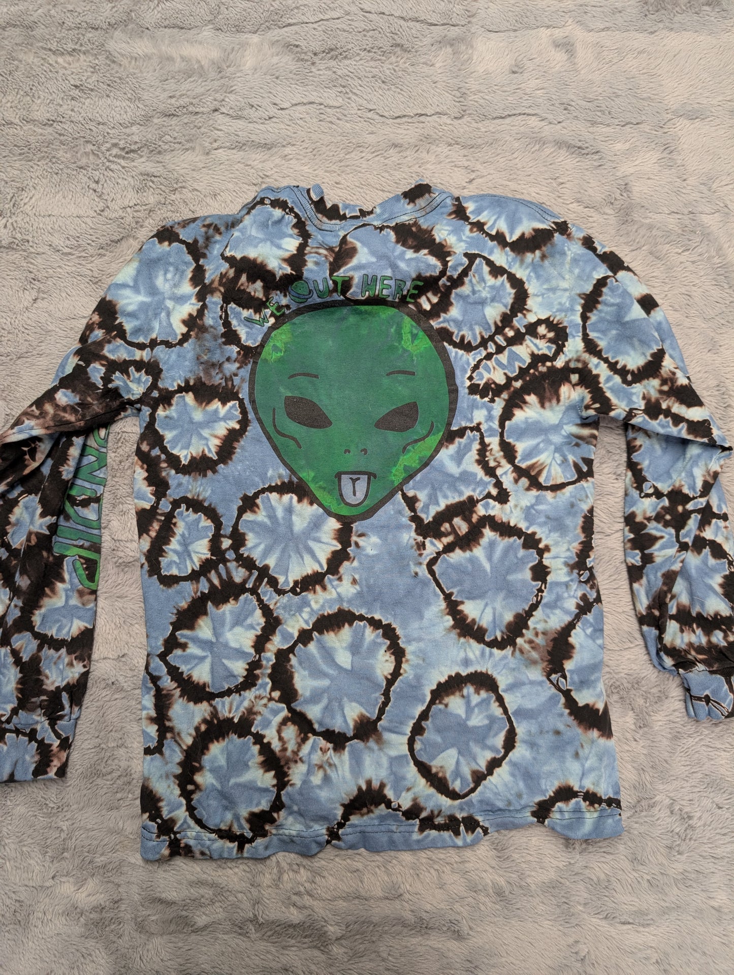 Ripndip "We Out Here" Reverse Double Tie-Dyed Long Sleeve T-Shirt