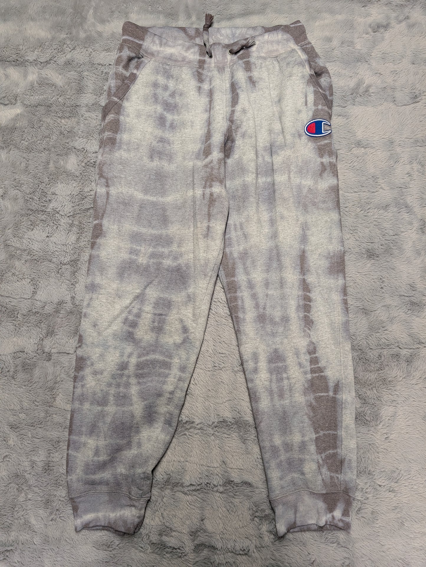 Champion Gray to Black Single Color Tie-Dyed Sweatpants