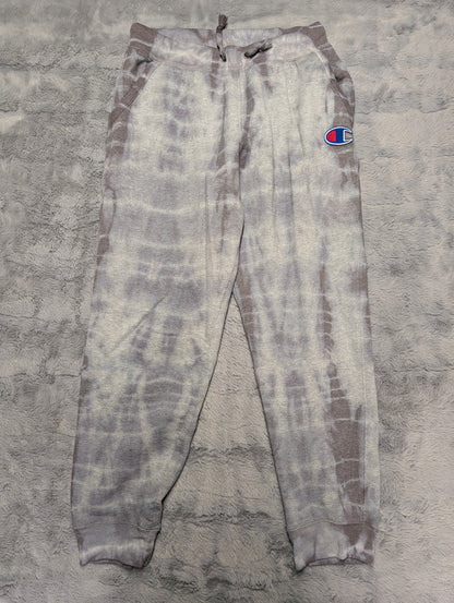 Champion Gray to Black Single Color Tie-Dyed Sweatpants