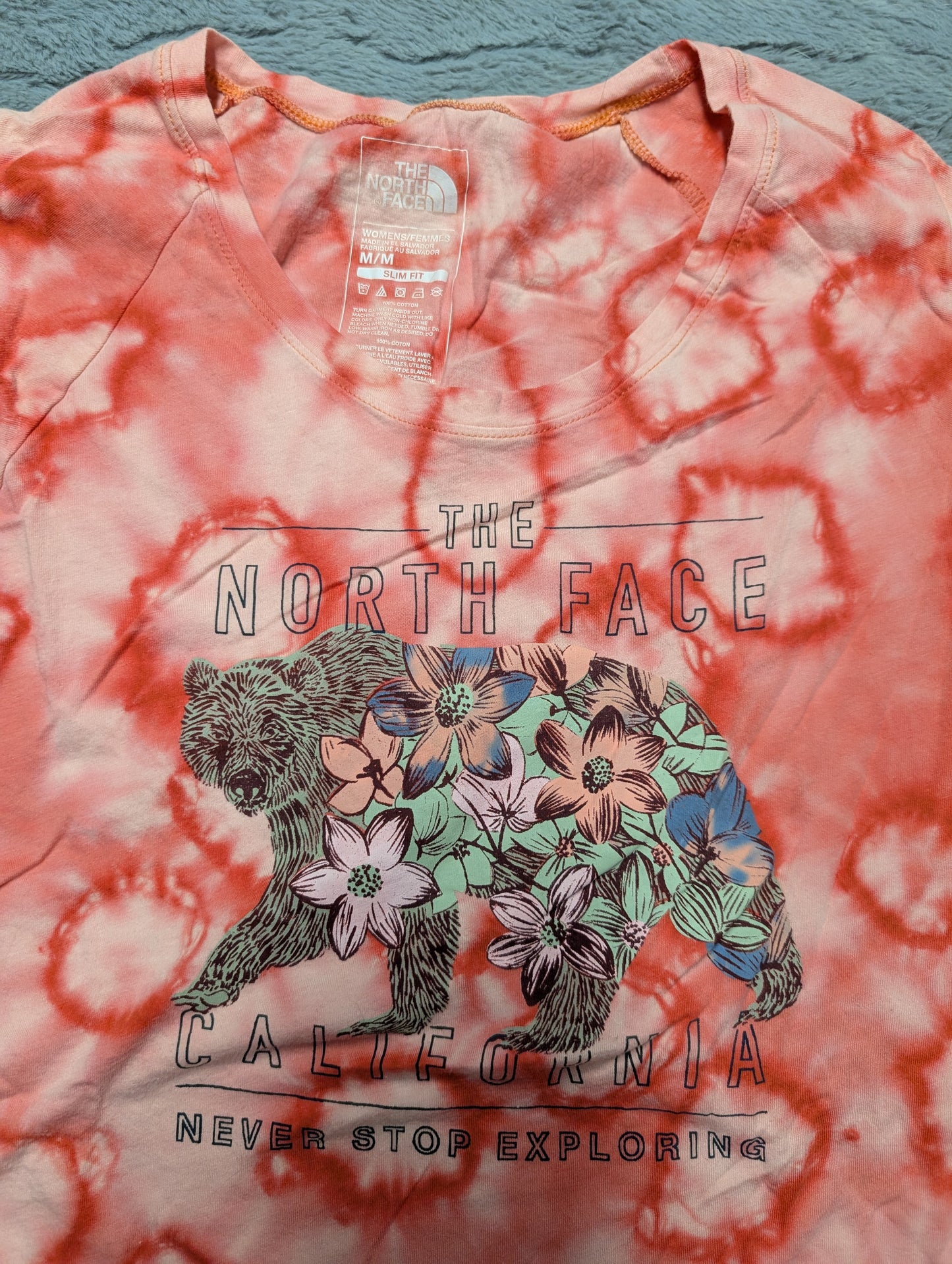 North Face Floral California Republic Bear Women's Fit T-Shirt