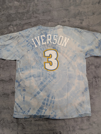 Denver Nuggets Iverson #3 Pastel Tie-Dye T-Shirt