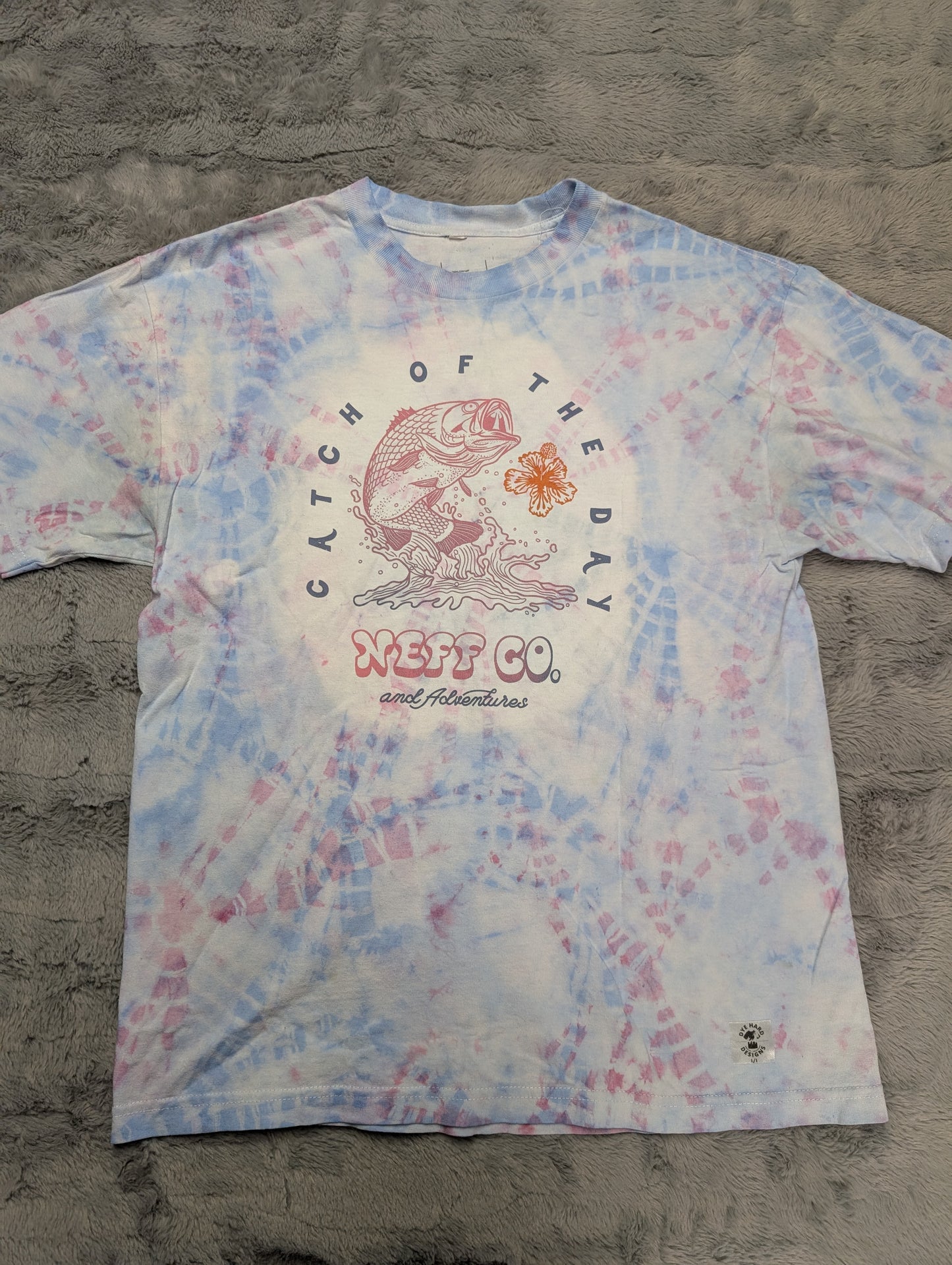 Neff Co. Catch of the Day and Adventures Pastel Tie-Dye T-Shirt