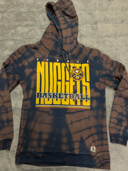 Denver Nuggets Reverse Tie-Dye Hoodie Sweatshirt