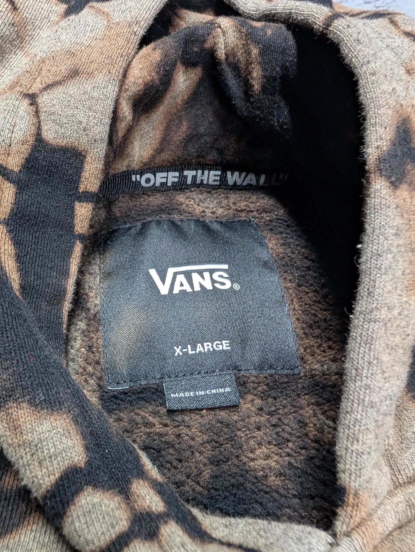 VANS "Off the Waffles" Reverse Tie-Dye Hoodie Sweatshirt