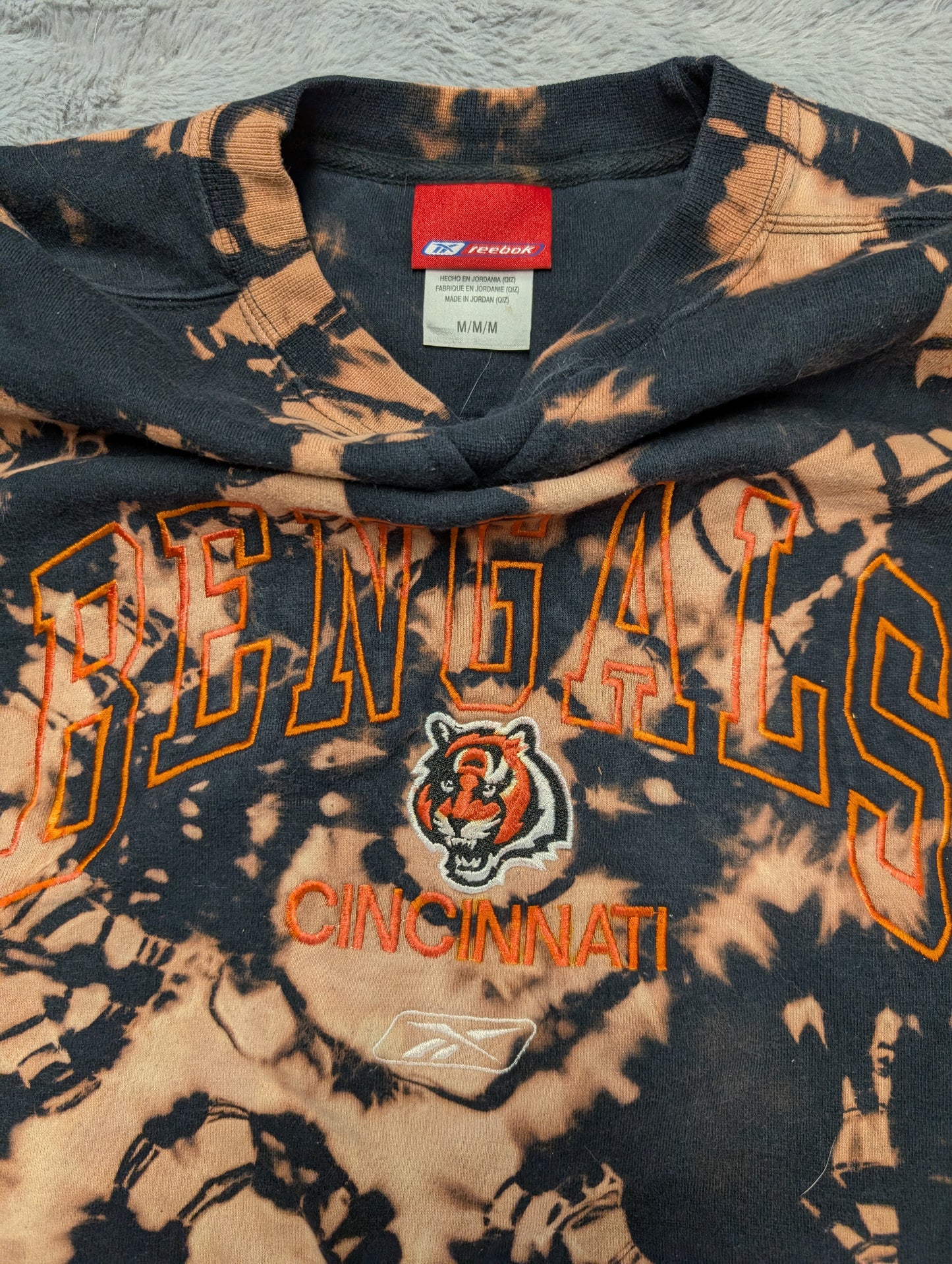 Vintage NFL Cincinnati Bengals Reverse Tie-Dye Crewneck Sweatshirt