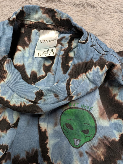 Ripndip "We Out Here" Reverse Double Tie-Dyed Long Sleeve T-Shirt