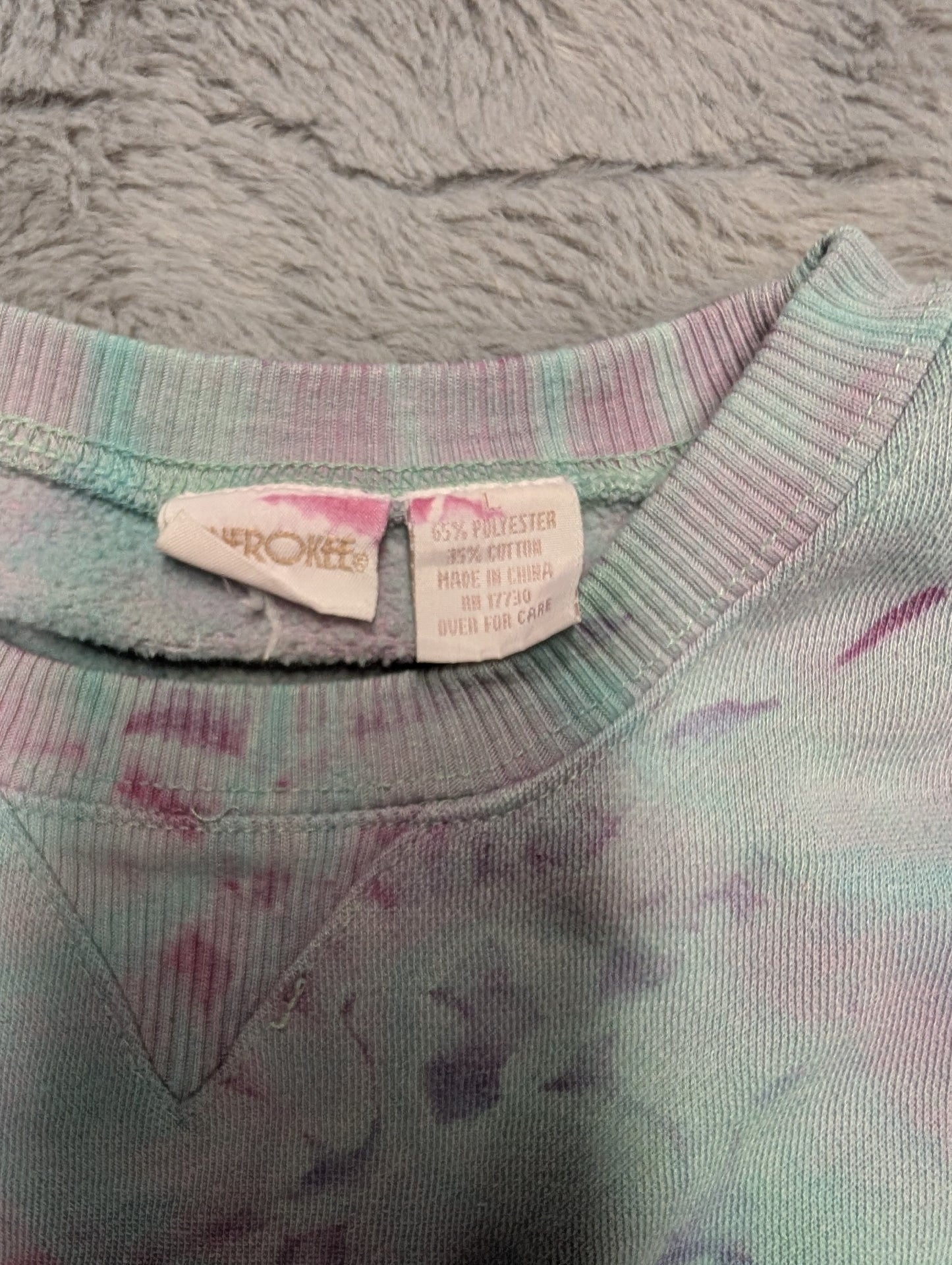 Cherokee: An American Tradition Pastel Tie-Dye Crewneck Sweatshirt Crewneck Sweatshirt