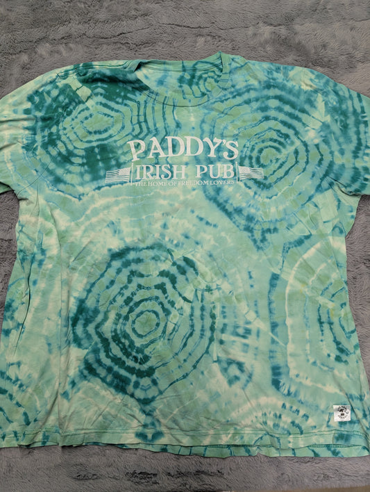 Barstools Sports Paddy's Irish Pub Home of Freedom Lovers Reverse Tie-Dye T-Shirt