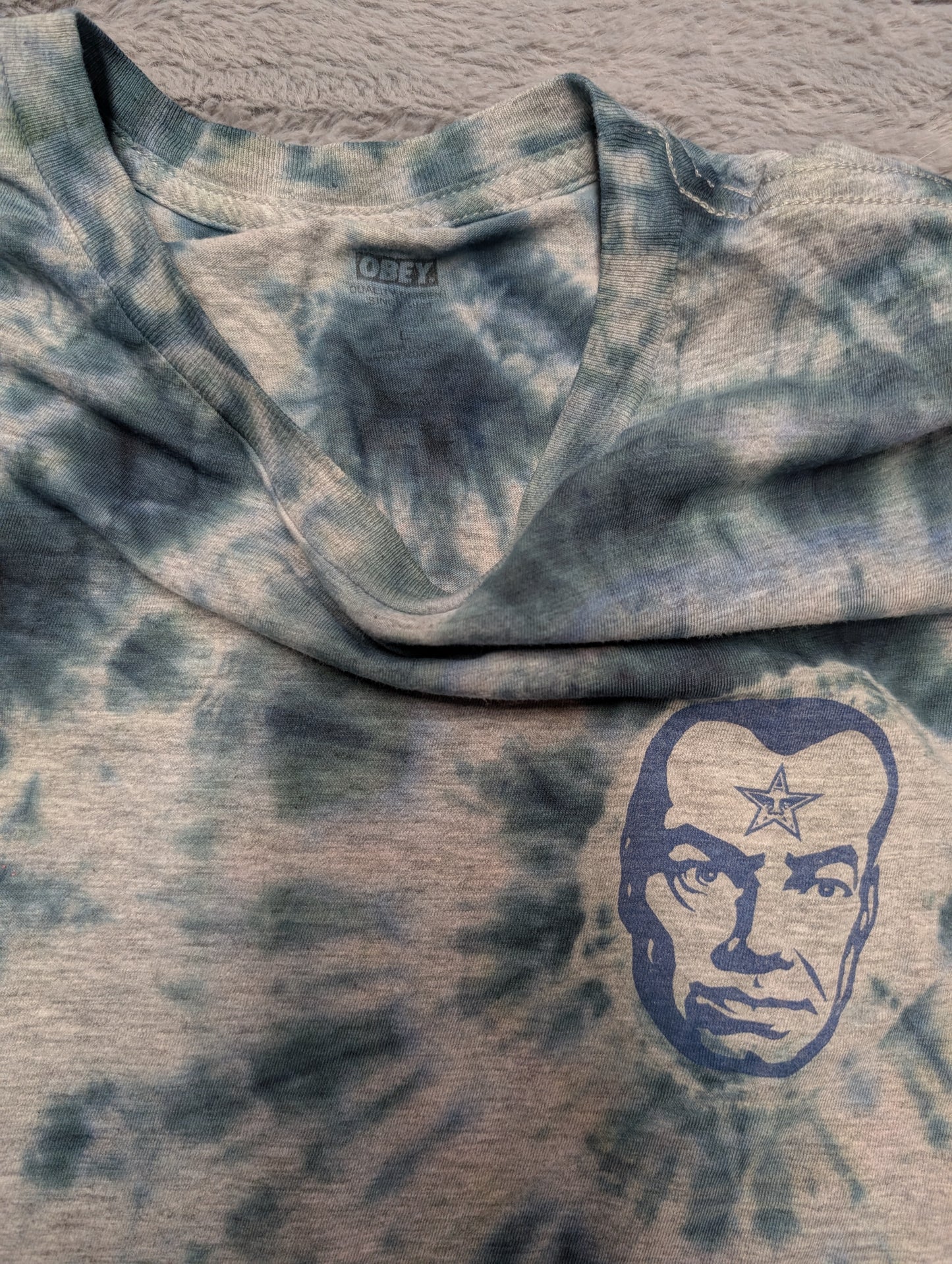 Obey is Watching You Monochromatic Tie-Dye T-Shirt